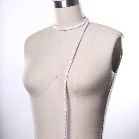 Satin Cord Rope Trim White 7mm