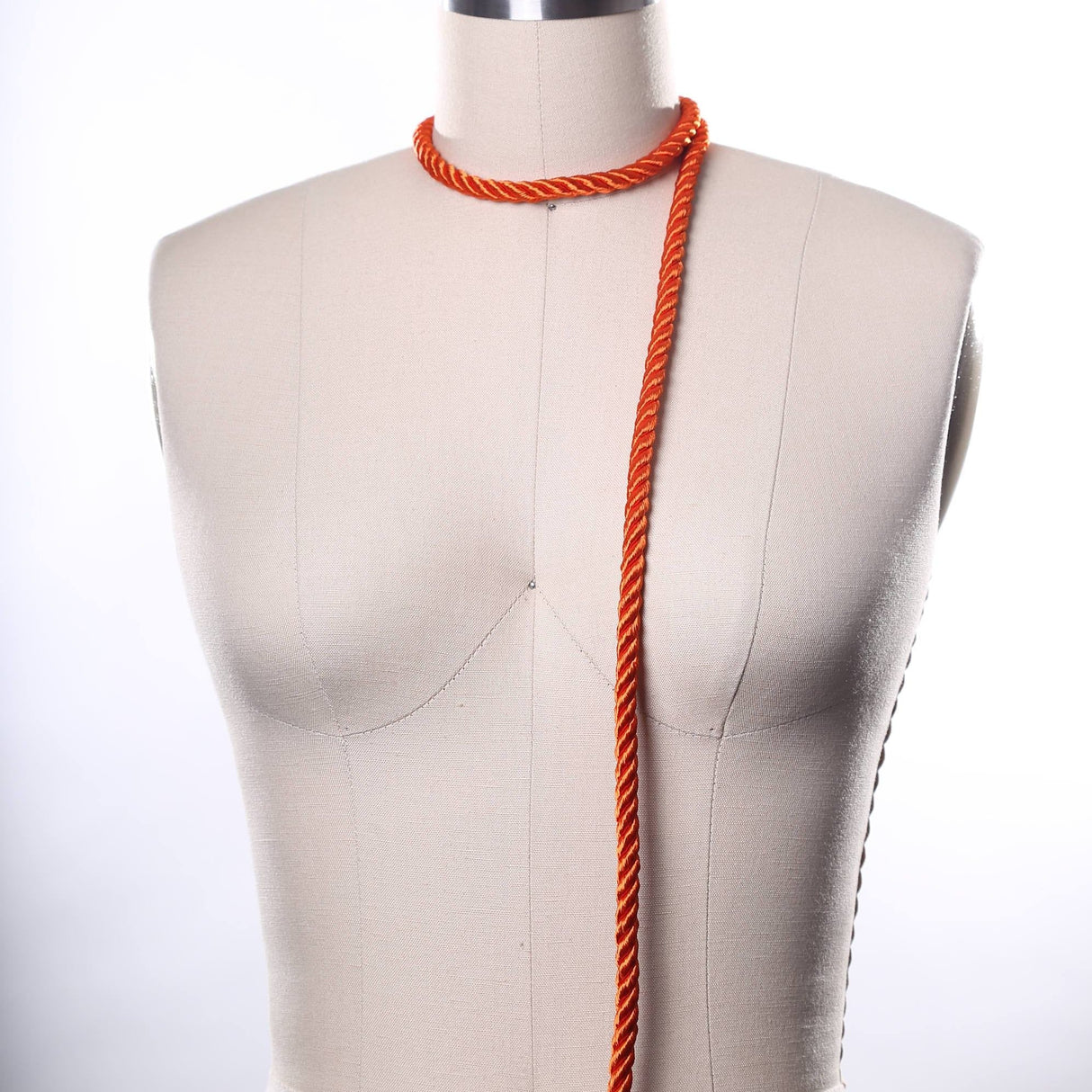 Satin Rope Trim Orange 7mm