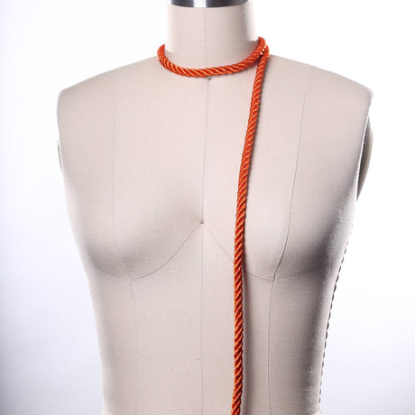 Satin Rope Trim Orange 7mm