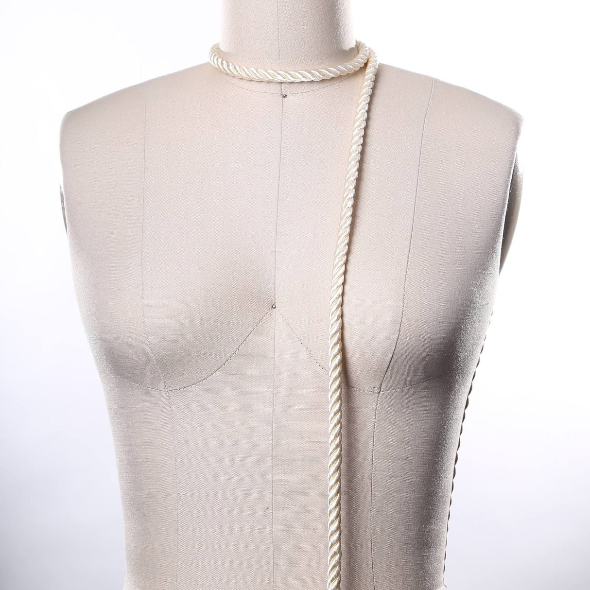 Satin Rope Trim Ivory 7mm