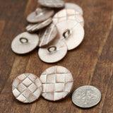 Metal Shank Button Rose Gold Bronze Woven