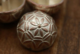 Rose Gold Flower Riser Shank Button