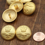 Gold Crown Wing Shank Button