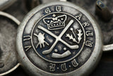 Metal Shank Button Silver Double Hockey Sticks