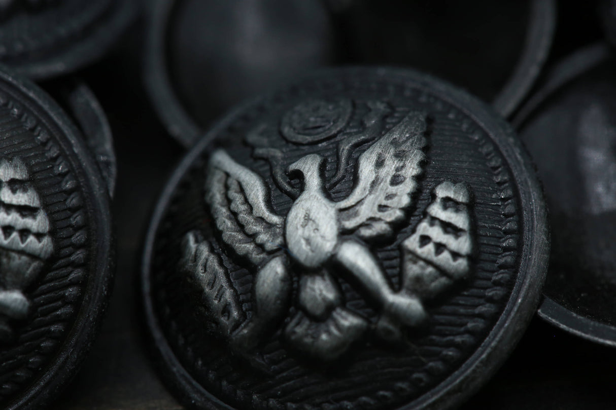 Gunmetal Eagle Shank Button 40L 25mm