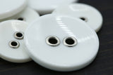 Plastic Two-Hole Button White