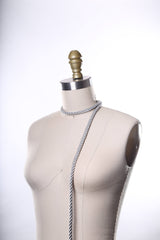 Satin Cord Rope Trim Light Grey 1/4"
