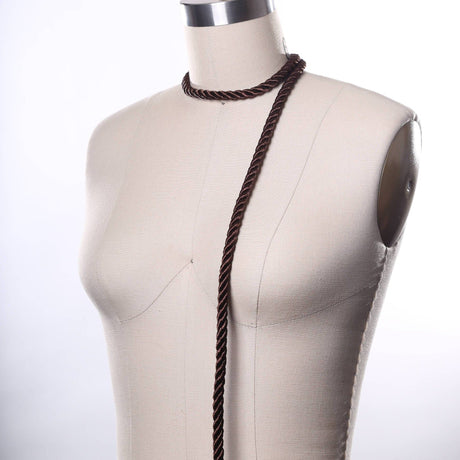 Satin Rope Trim Brown 7mm