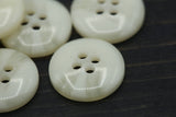 Ivory Plastic Four-Hole Button 24L