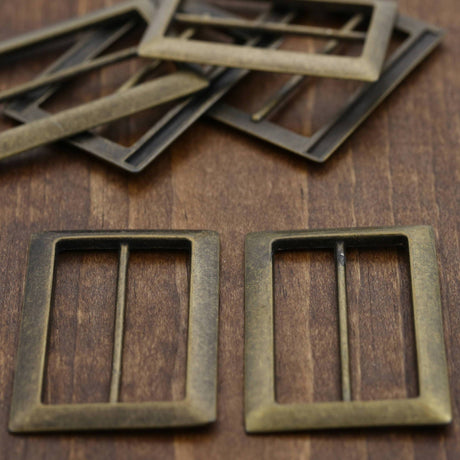Metal Bronze Buckle Slider 2.5"