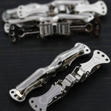 Bow Tie Clips Metal Silver 2.75in