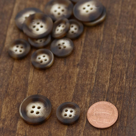 Tortoise Plastic Shirt Button