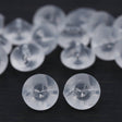 Sew-On Clear Frosted Plastic Button 12mm