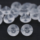 Sew-On Clear Frosted Plastic Button 12mm