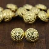 Gold Plastic Shank Button 15mm