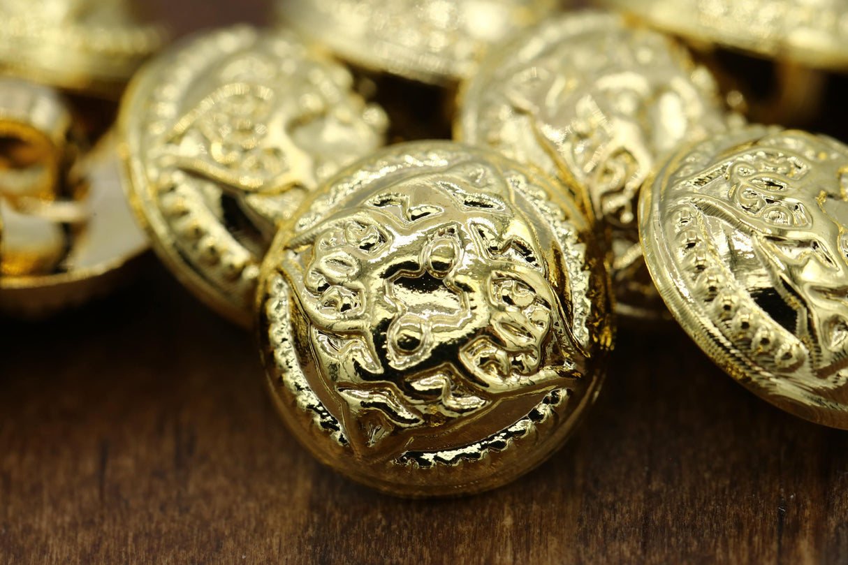 Gold Plastic Shank Button 15mm