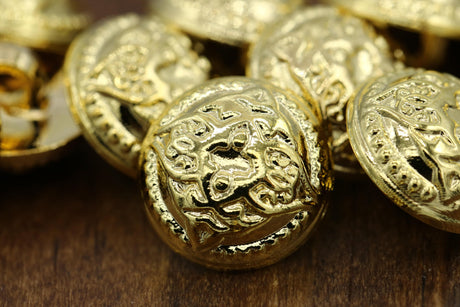 Gold Plastic Shank Button 15mm