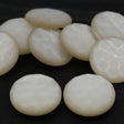 Plastic Shank Button Off White Fish Scales