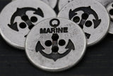 Metal Anchor Button Silver