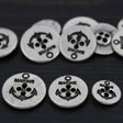 Metal Anchor Button Silver