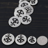 Metal Anchor Button Silver