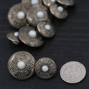Shank Button with Pearl Center 20mm