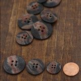 Plastic Button Textured Brown 4-Hole
