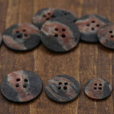 Plastic Button Textured Brown 4-Hole