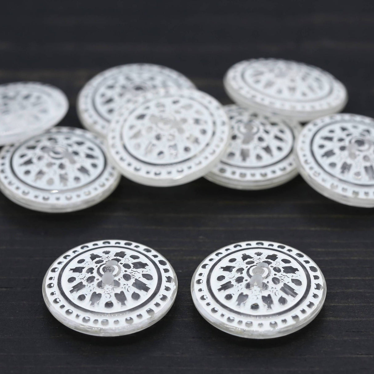 Decorative Plastic Button 27mm Pin Wheel