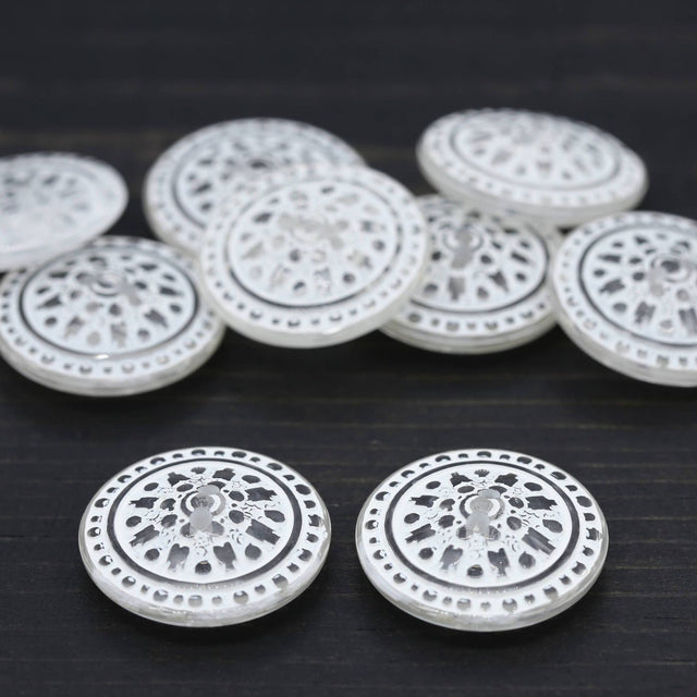 Decorative Plastic Button 27mm Pin Wheel
