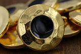 Shank Button Gold Black 28mm
