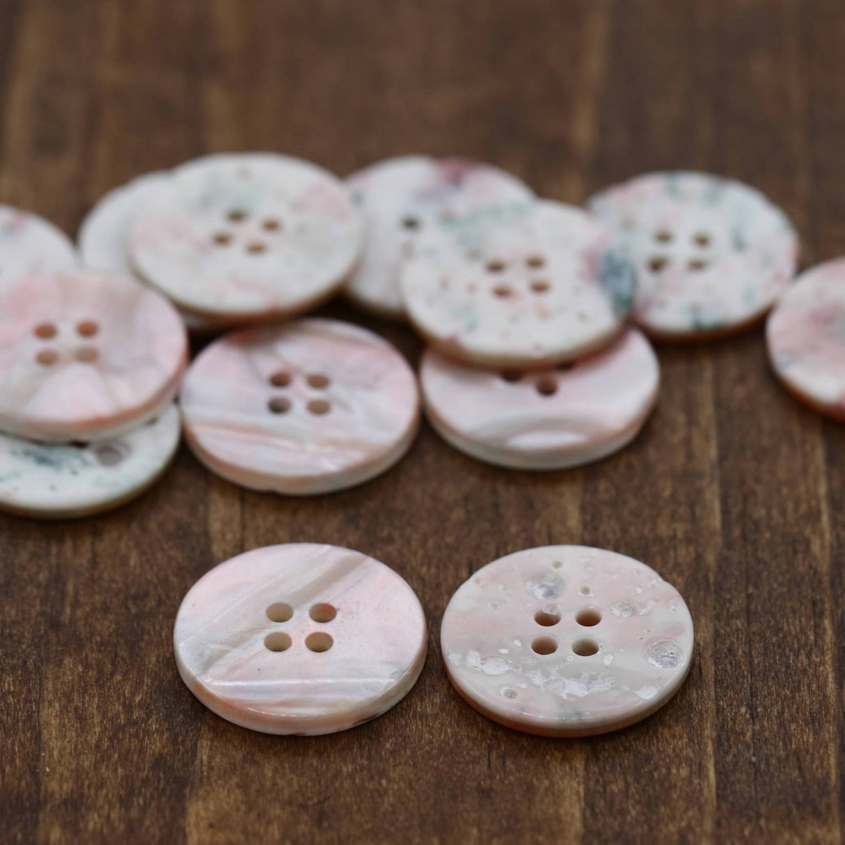 Mermaid Shell Plastic Button 34L Clear
