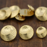 Metal Button Gold Scaled Meteor Dip