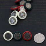 Shank Button Gunmetal Charcoal 28L
