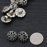 Gothic Gunmetal Plastic Shank Button 14mm