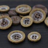 Construction Sanded Faux Wood Button