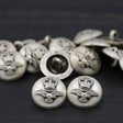 Crown Wings Metal Button