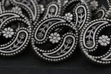 Metal Button Antique Silver Daisy Shank 15mm