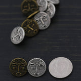 Metal Tikki Face Shank Button 14mm