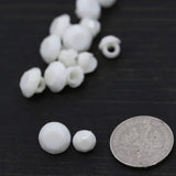 Shank Button White Plastic 10L-14L