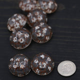 Floral Shank Button Clear Plastic