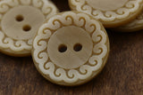 Plastic Shirt Button Beige 27mm 2-Hole