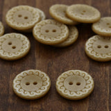 Plastic Shirt Button Beige 27mm 2-Hole