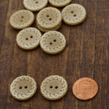 Plastic Shirt Button Beige 27mm 2-Hole