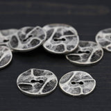 Metal Button Antique Silver 36L