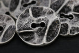 Metal Button Antique Silver 36L