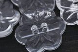 Flower Plastic Button Clear 36L