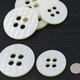 Oversized Plastic Button Ivory 4-Hole