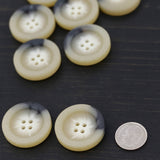 Four Hole Coat Button Beige 27mm