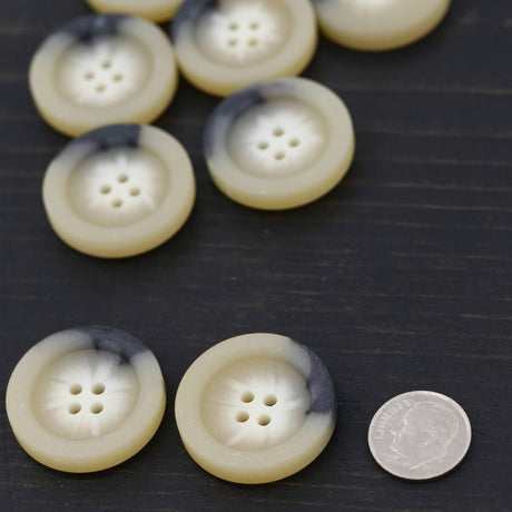 Four Hole Coat Button Beige 27mm